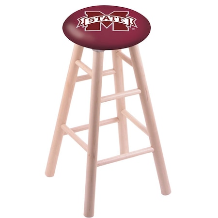 Holland Bar Stool Co Maple Counter Stool, Natural Finish, Mississippi State Seat RC24MSNat